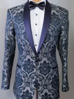 Prince - Tailored Black/Gold Brocade Dinner Jacket - 1 Button Shawl Collar.