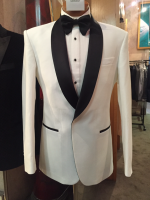 Tailor made ivory dinner suit